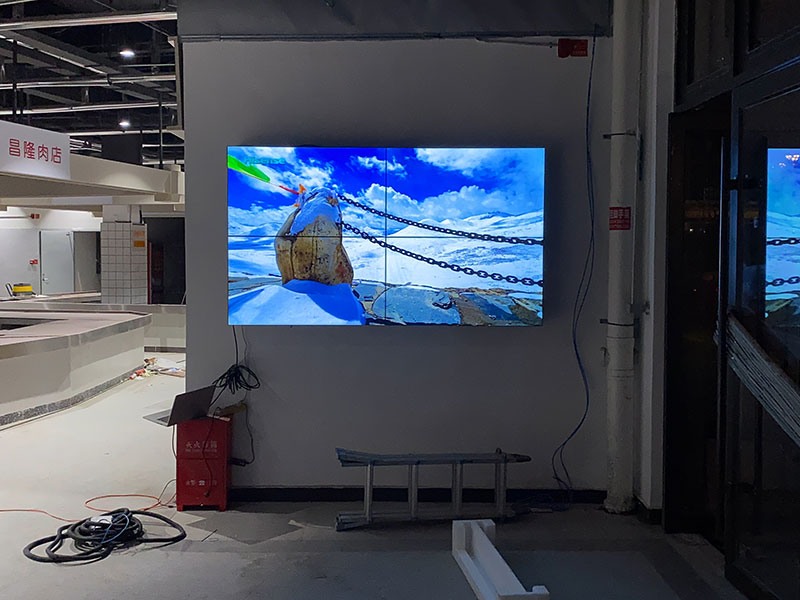济宁市北湖农贸市场应用柯华达46寸3.5mm2×3液晶拼接屏