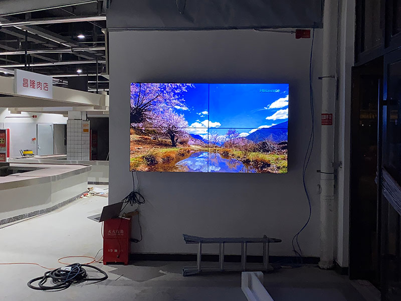 济宁市北湖农贸市场应用柯华达46寸3.5mm2×3液晶拼接屏