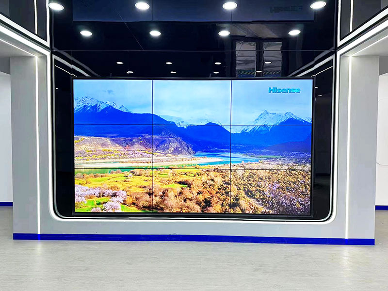 章丘中铁14局项目应用柯华达46寸3.5mm3×3液晶拼接屏