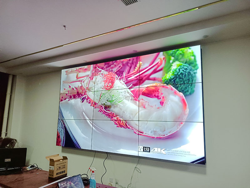 泰安市肥城山东益通建设安装有限公司应用柯华达55寸3.5mm3×3液晶拼接屏