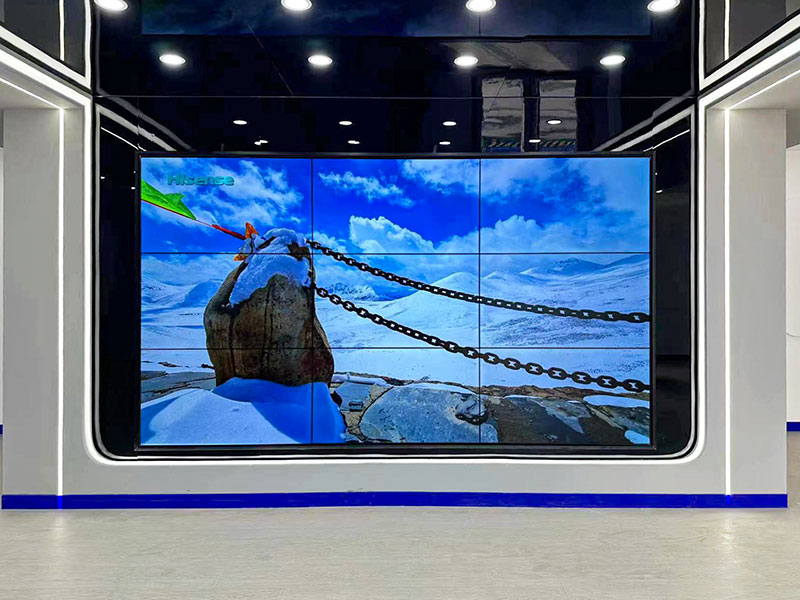 章丘中铁14局项目应用柯华达46寸3.5mm3×3液晶拼接屏