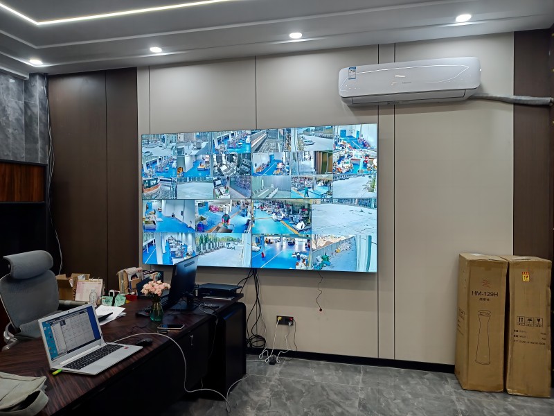德州市鑫旺集团应用柯华达55寸3.5mm2×2、3×1液晶拼接屏