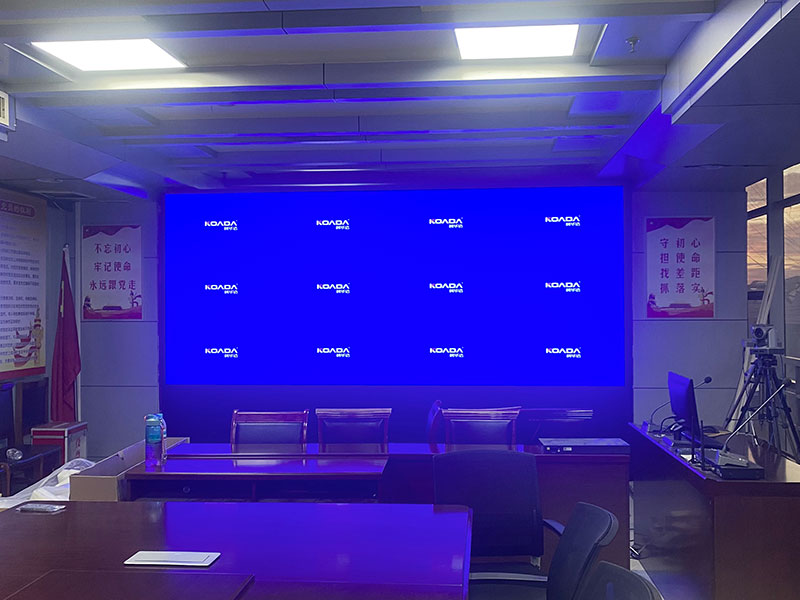 青州市农业大厦应用柯华达46寸3.5mm3×4液晶拼接屏